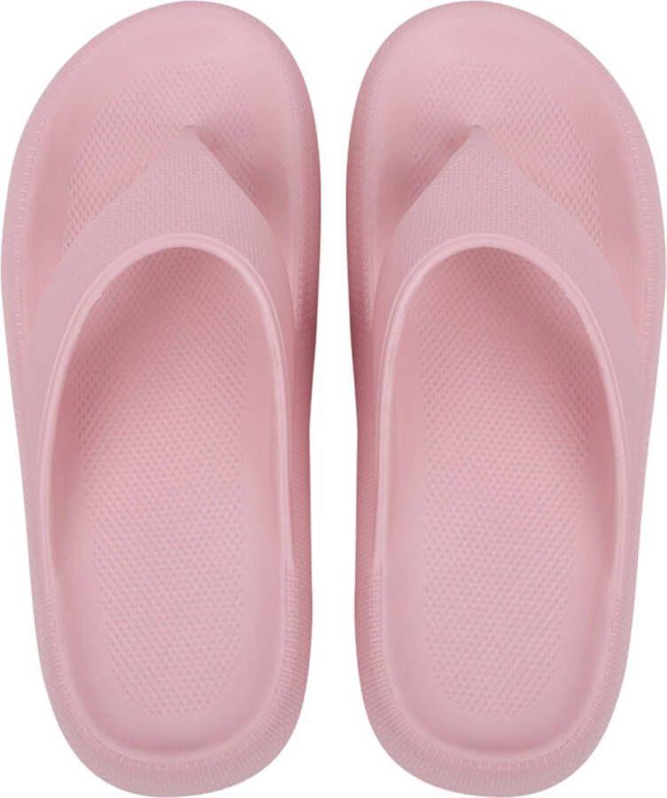 Geweo Slippers Heren Dames EVA Badslippers -Flip Flops Slim Slippers Verdikte Lichtgewicht Super Zacht aan je Voeten Anti-Slip en Stevig Voetbed Anti-lawaai Roze