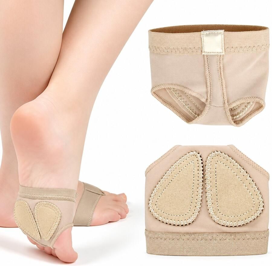 Geweo Dansvoetjes- L (40-42)- 1 Paar- Dans Teentjes Voetbeschermer voor Moderne Dans Beige