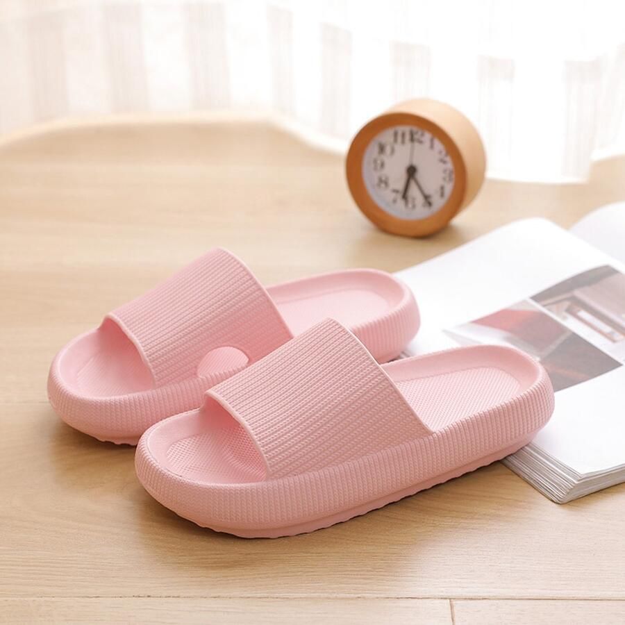 Geweo Slippers Badslippers EVA Badslippers Unisex Anti-Slip en Stevig Voetbed Anti-lawaai-Antibacterieel Anatomisch Licht & Flexibel Massage-effect-voor in de zomer en voor binnen en buitenv Roze