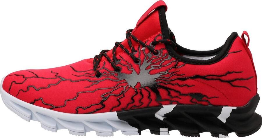 Geweo Sportschoenen Heren Fitnessschoenen Atletiek Gym Joggingsneakers Kerstmis Kerstfeest Christmas Gift Rood - Foto 6