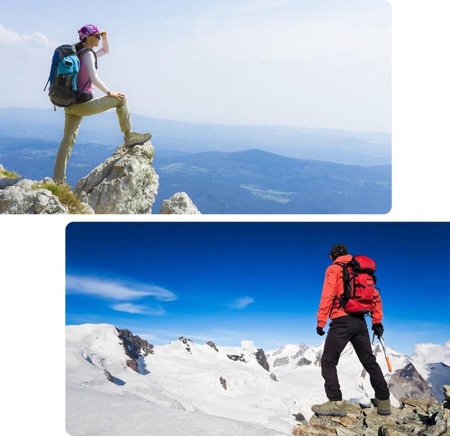 Geweo Wandelschoenen Unisex Outdoorschoenen Outdoor Antislip Waterdicht en Ade d Extra Comfort Kerstmis Kerstfeest Christmas Gift Groente - Foto 6