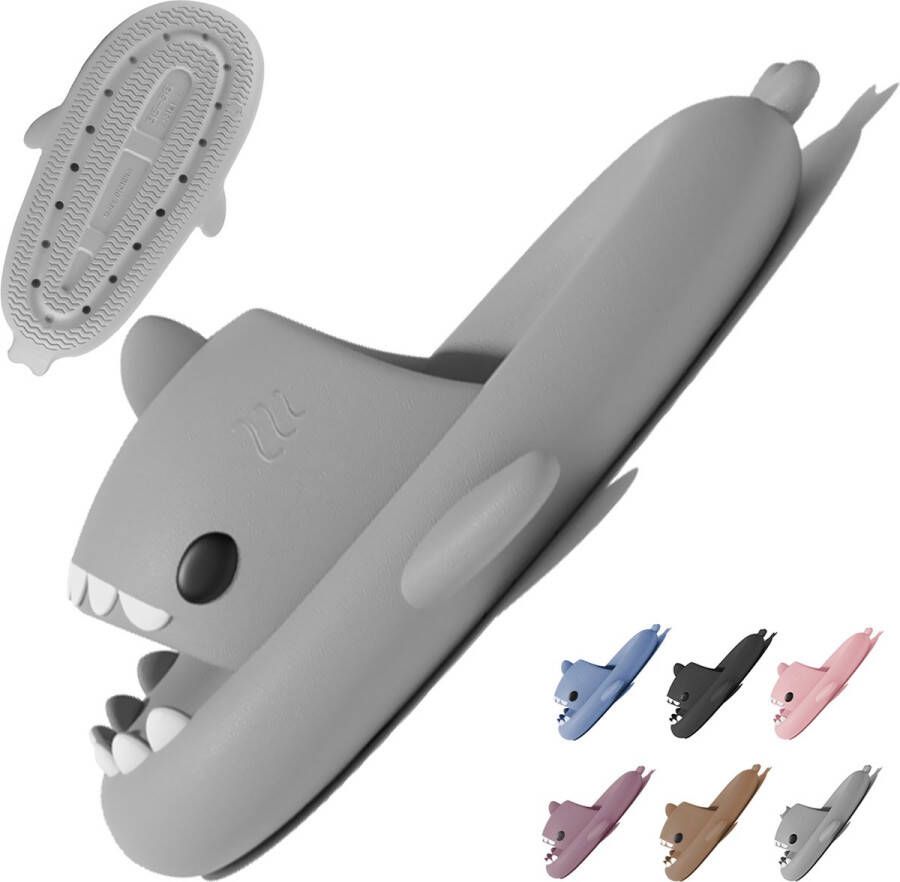 Geweo Shark Badslippers Grijs