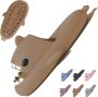 Geweo Shark Slides Haai Slippers Badslippers Pantoffels Douchepantoffels Haaienpantoffels Zomer Antislip Platform Kussen Glijbanen Slippers Bruin - Thumbnail 1