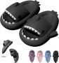 Geweo Shark Slippers Haai Slides Haaien Badslippers EVA -Donkergrijs - Thumbnail 1