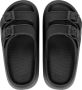 Geweo Slippers Badslippers Strand Sandalen Dubbele Gesp Pillow Slides Slippers Kerstmis Kerstfeest Christmas Gift Unisex Dikke Zool Antislip Lichtgewicht Zwart - Thumbnail 1