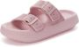 Geweo Slippers Badslippers met Gesp Wandelsandalen Strandschoenen Verstelbaar Zacht Straps Dames Roze - Thumbnail 2