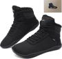 Geweo Sneakers Winter Schoenen met Katoen Schoenen met Katoen Winter Fleece Gevoerd Warme Winterlaarzen Schoenen Antislip Outdoor Zwart - Thumbnail 1