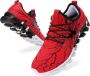 Geweo Sportschoenen Heren Fitnessschoenen Atletiek Gym Joggingsneakers Kerstmis Kerstfeest Christmas Gift Rood - Thumbnail 1