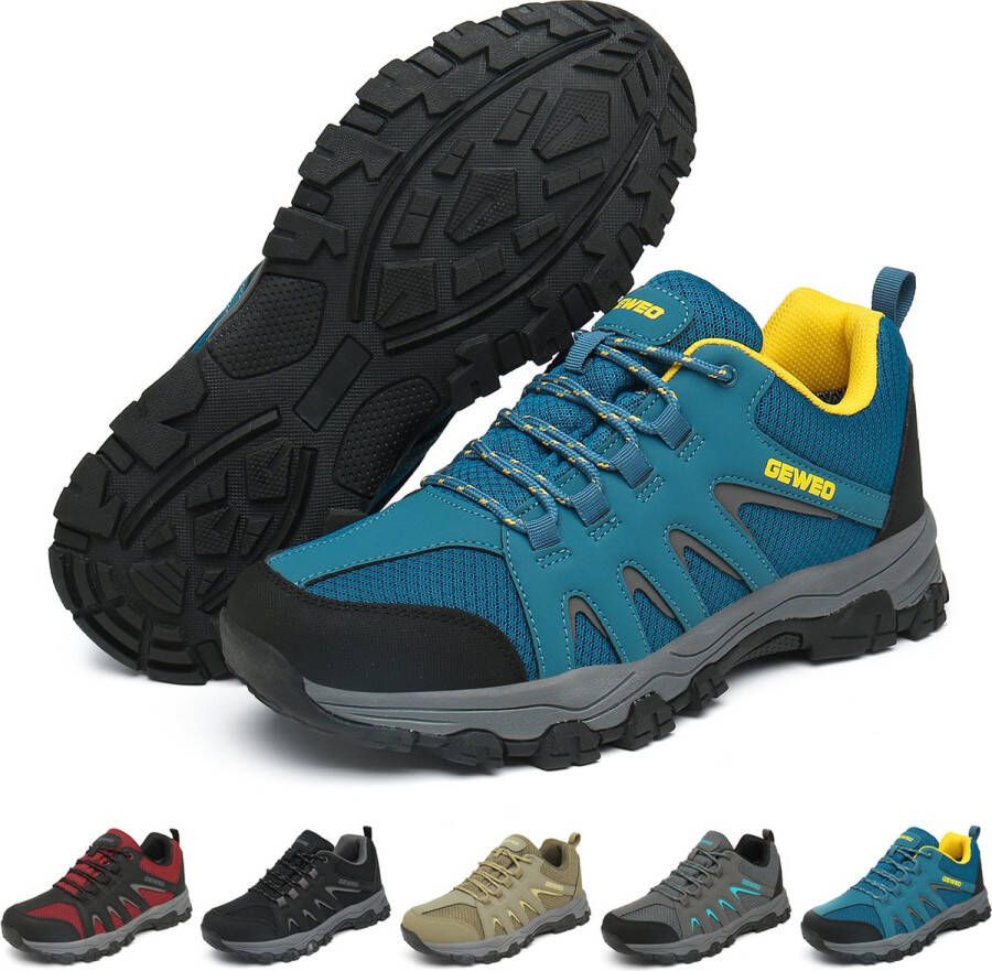 Geweo Wandelschoenen Unisex Outdoorschoenen Outdoor Antislip Waterdicht en Ade d Extra Comfort Kerstmis Kerstfeest Christmas Gift Blauw - Foto 2