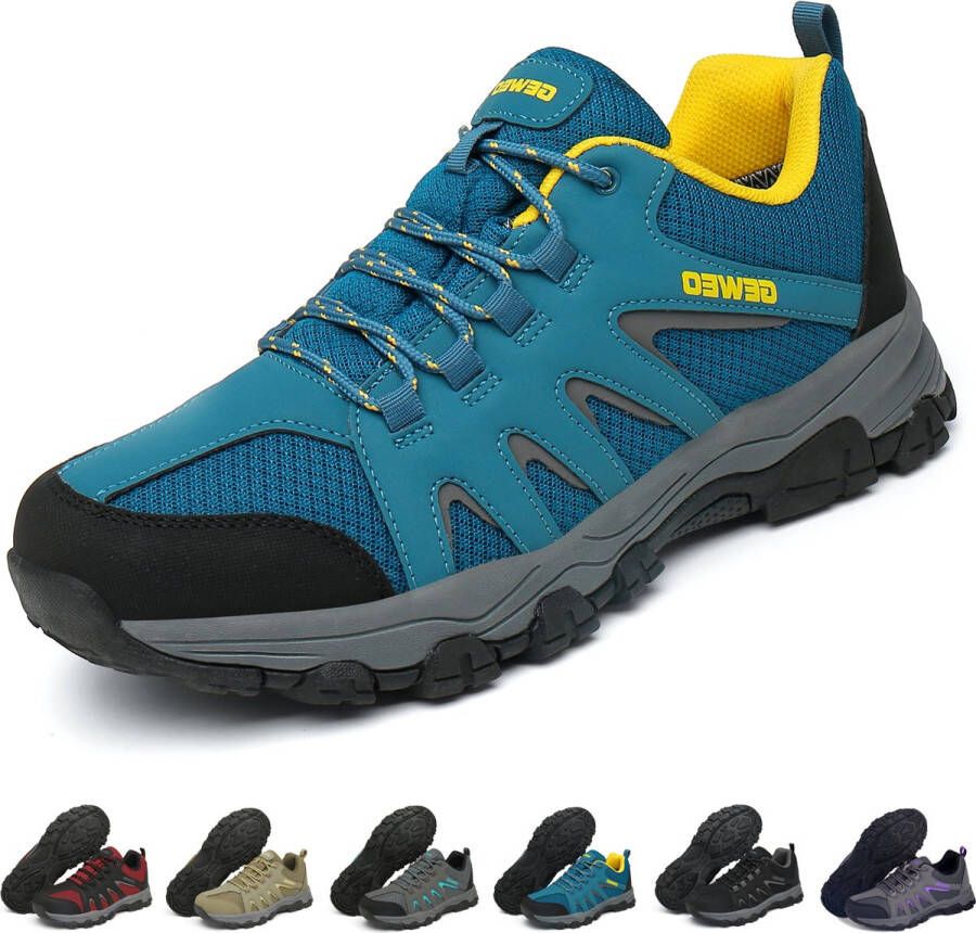 Geweo Wandelschoenen Unisex Outdoorschoenen Outdoor Antislip Waterdicht en Ade d Extra Comfort Kerstmis Kerstfeest Christmas Gift Blauw - Foto 3
