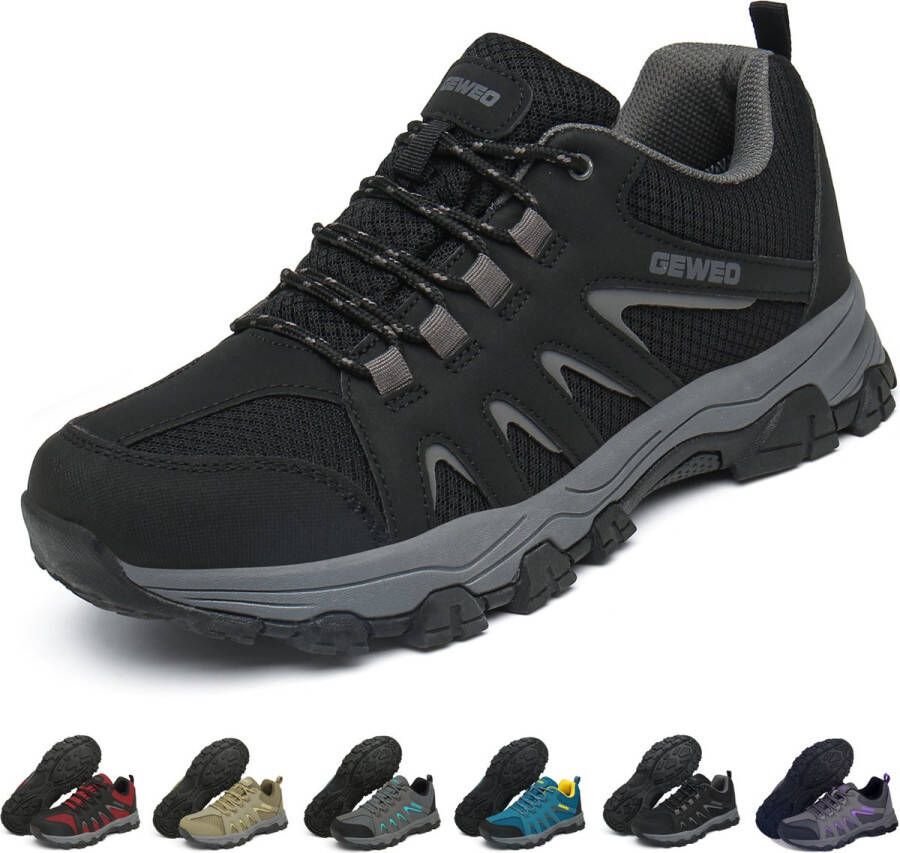 Geweo Wandelschoenen Unisex Outdoorschoenen Outdoor Antislip Waterdicht en Ade d Extra Comfort Kerstmis Kerstfeest Christmas Gift Zwart