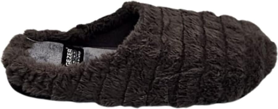 Gezer Berussa- Luxe Dames Pantoffels Dames mode- Fluffy Huisschoenen met Comfortabele Zool Warme Fleece Voering Antislip- Polar Antrasit