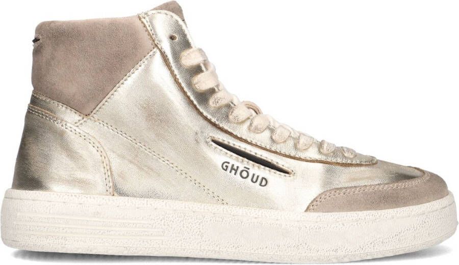 GHOUD Hoge Sneakers Dames Met Mid Sneaker Maat: 37 Materiaal: Leer Kleur: Goud
