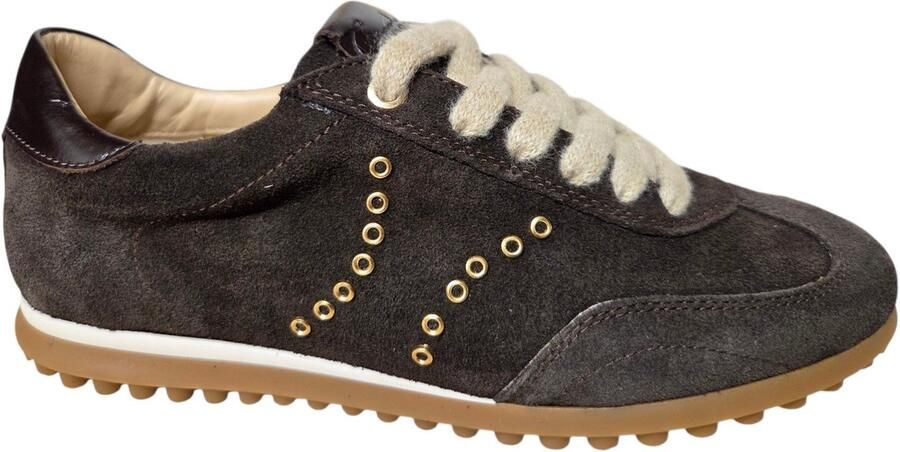 Gianluca Pisati Benedetta Rad Mog Sneakers Bruin Suede Dames Bruin