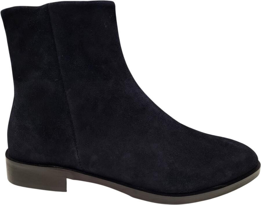 Gianluca Pisati Blauwe Suede Dames Enkellaarzen Blauw