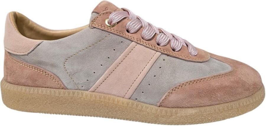 Gianluca Pisati Carol Pha-Per-Cip Sneakers Roze met Blauw Nubuck en Suede Dames Roze Blauw