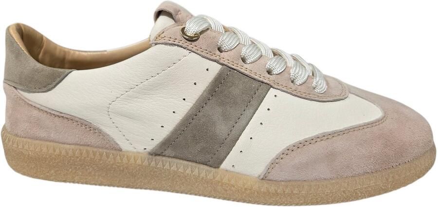 Gianluca Pisati Carol Tof-Lat-Sal Sneakers Wit Roze Blauw Leer en Suede dames Wit