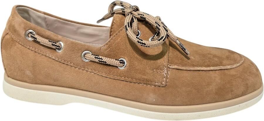 Gianluca Pisati Sidney Camoscio Cuoio Veterschoenen Bruin Suede Dames Bruin