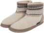 Giesswein Blauwe Gesloten Pantoffels met Bontvoering - Thumbnail 5