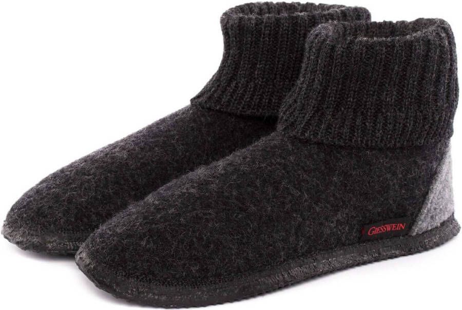 Giesswein Kramsach Pantoffel Sloffen Unisex zwart grijs