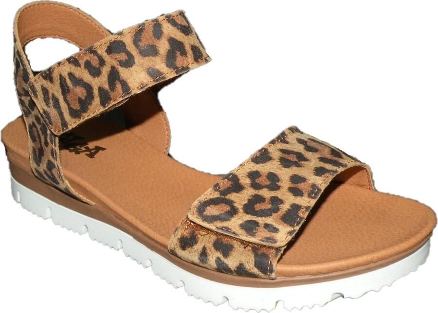 Giga Leopard Sandalen bruin Leer Dames