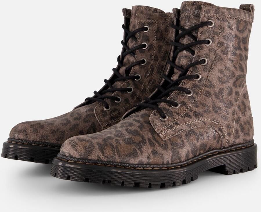 Giga Leopard Veterboots bruin Leer Kinderschoenen - Foto 5