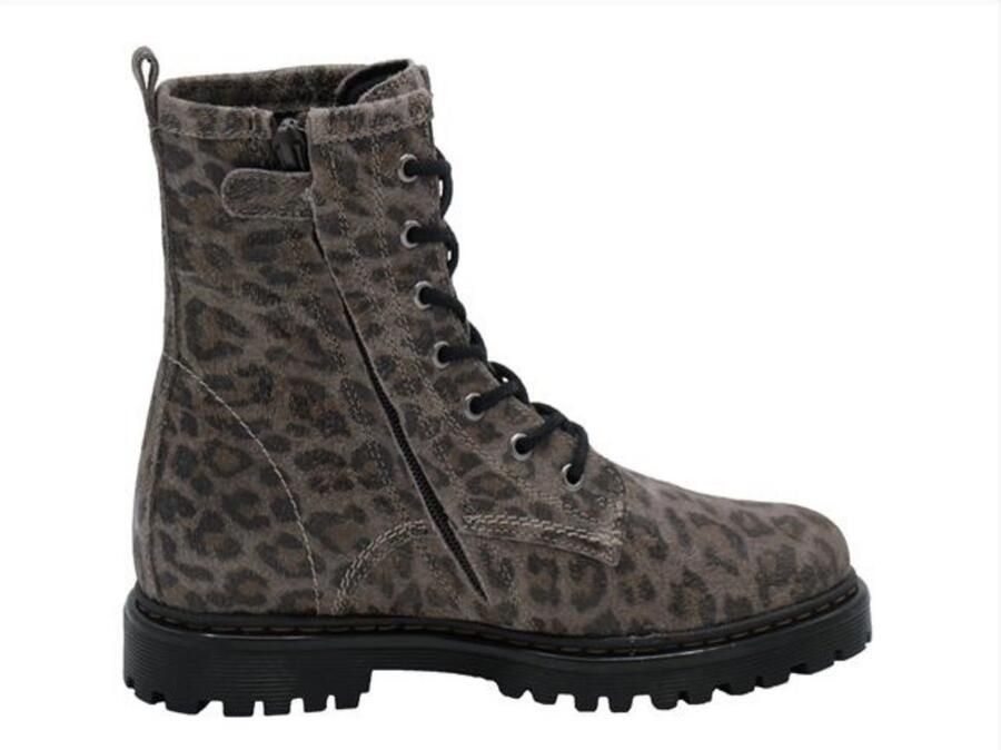 Giga Leopard Veterboots bruin Leer Kinderschoenen