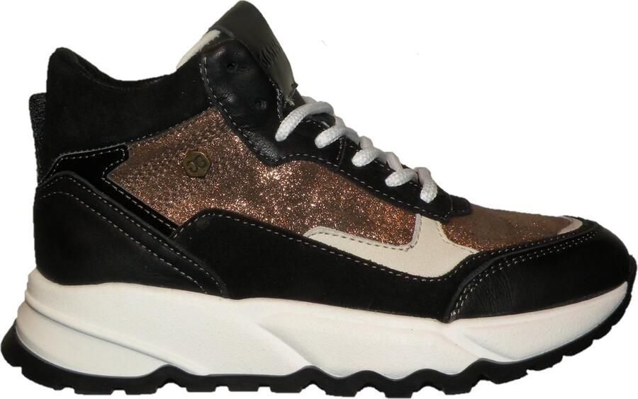 Giga Shoes G4167~~~~~~~~~~~~~~~~~~~~~~~~~ MeisjesHalf-hoogKindersneakers Zwart - Foto 2