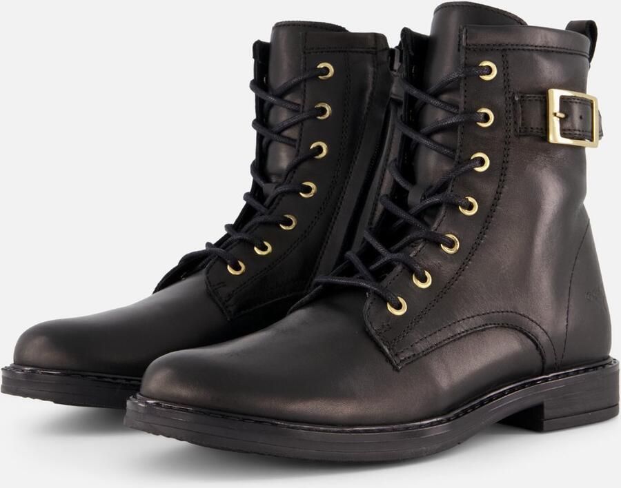 Giga Veterboots zwart Leer Kinderschoenen