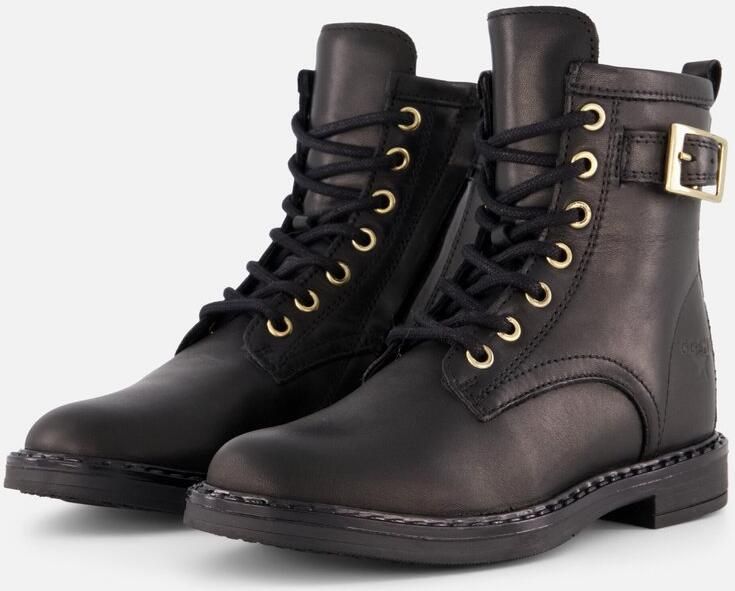 Giga Veterboots zwart Leer Kinderschoenen