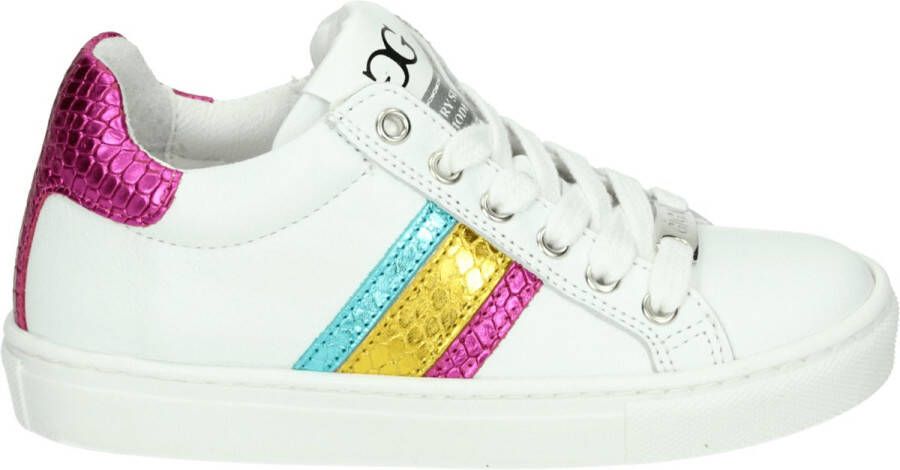 Giga Shoes G3921A~~~~~~~~~~~~~~~~~~~~~~~~ MeisjesLage schoenenKindersneakers Wit beige