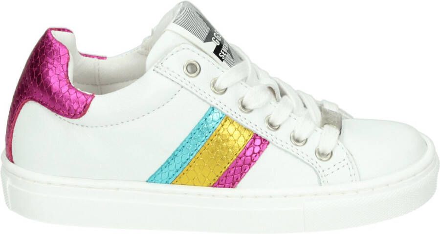 Giga Shoes G4140~~~~~~~~~~~~~~~~~~~~~~~~~ MeisjesLage schoenenKindersneakers Wit beige