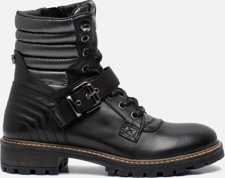 Giga G4035 Veterboots Laarzen Met Veters Meisjes Kids Zwart - Foto 6
