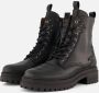 Giga Shoes Giga Veterboots zwart Leer Kinderschoenen - Thumbnail 1