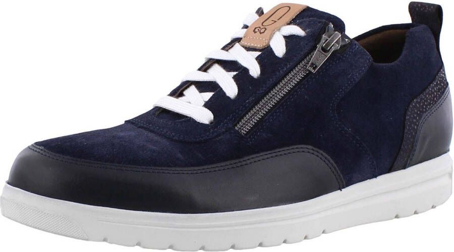 Gijs 2085 Blauwe sneaker met witte veter H Kleur Blauw)