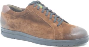 Gijs 2090 205 9983 Cognacbruine suède heren sneakers wijdte H