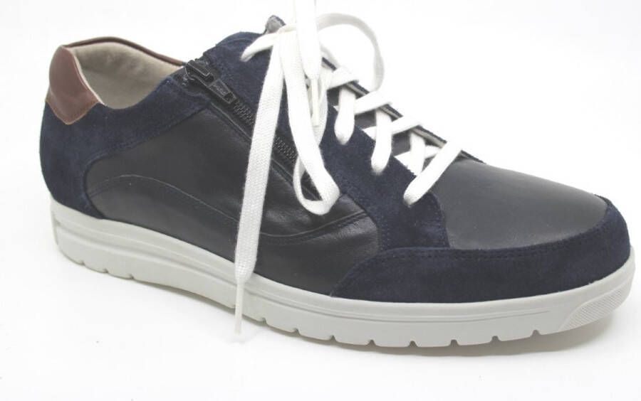Gijs 2112 208 0308 Blauwe heren sneakers wijdte K