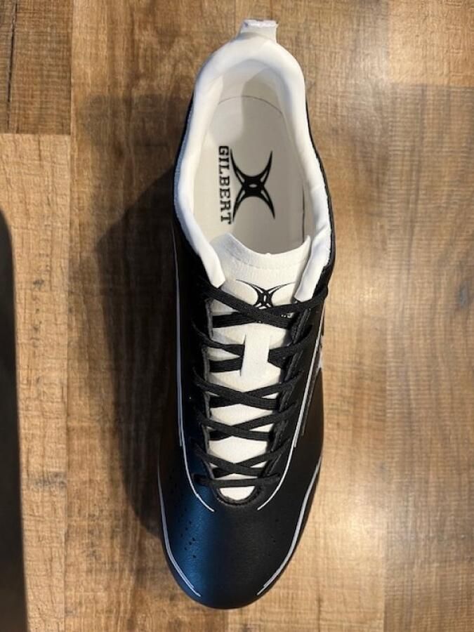 Gilbert rugby schoenen Cage Torq 6S zwart wit FG