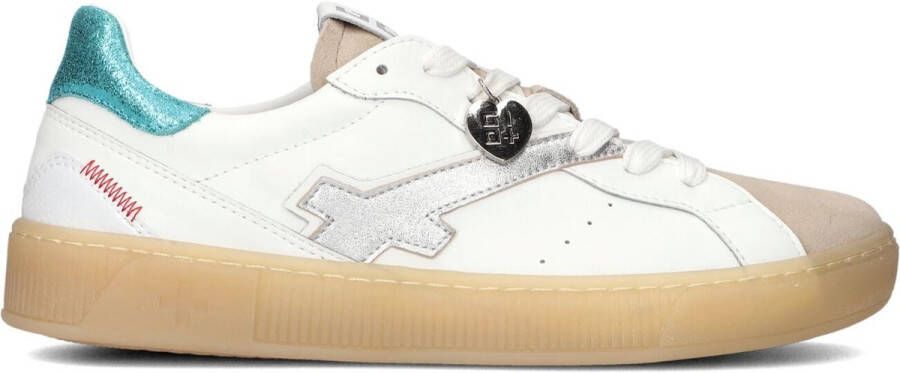 GIO+ Lage Sneakers Dames Blue Maat: 40 Materiaal: Leer Kleur: Wit