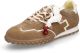GIO+ Lage Sneakers Dames Cielo Leer Cognac - Bruin