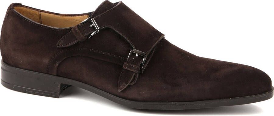 Giorgio Amalfi Schoen Monk Strap Bruin Suede Schoen cm Suede Heren Gespschoenen Double monk strap - Foto 3