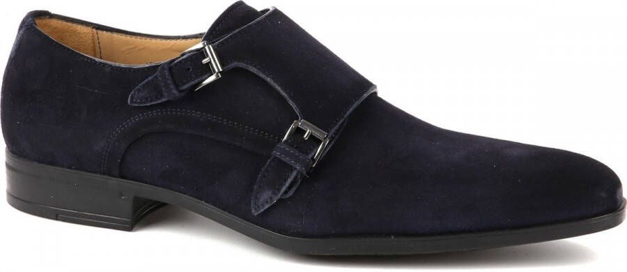 Giorgio Amalfi Schoen Monk Strap Navy Schoen cm Suede Heren Gespschoenen Double monk strap - Foto 3