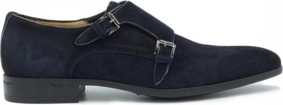 Giorgio Amalfi Schoen Monk Strap Navy Schoen cm Suede Heren Gespschoenen Double monk strap