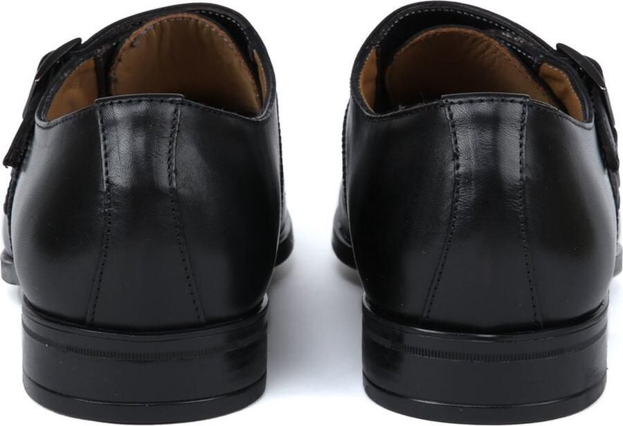 Giorgio Scandicci Schoen Nero Zwart Schoen cm Leer Heren Gespschoenen Double monk strap