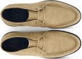 Giorgio hoge leren boots beige met donkere zool - Beige