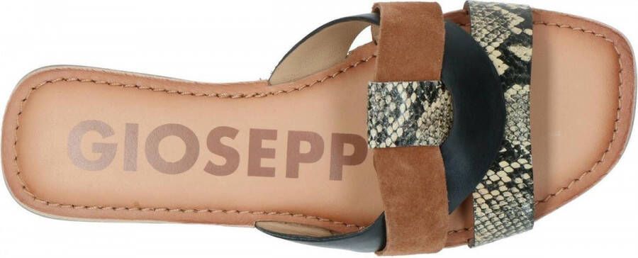 Gioseppo Dames slipper Lantama 58570 Bruin Zwart multicolor