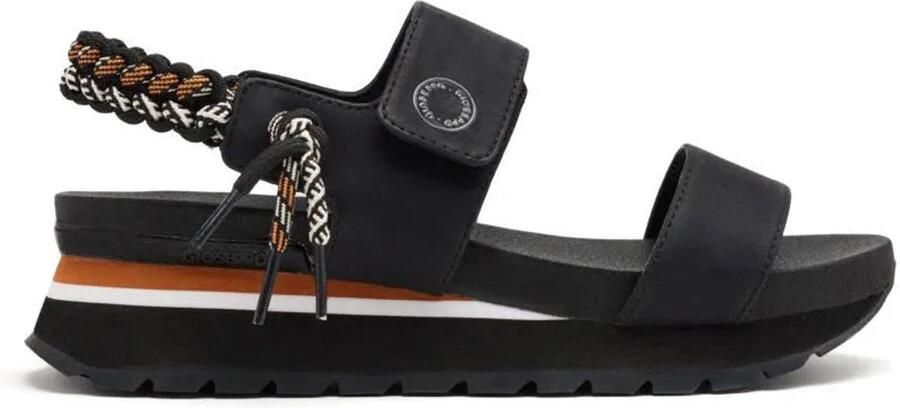 Gioseppo Stijlvolle Platte Sandalen voor Vrouwen Black Dames