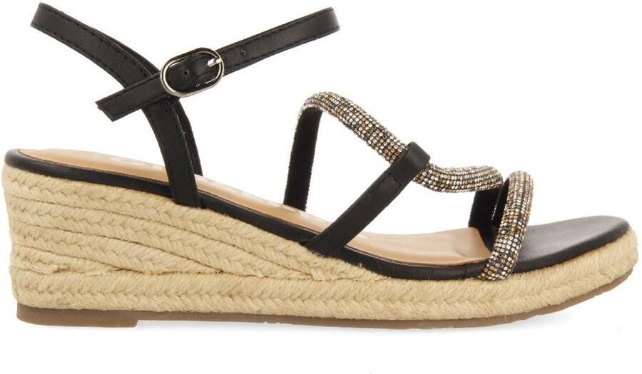 Gioseppo Zwarte Sandalen met Bandjes Catania Black Dames