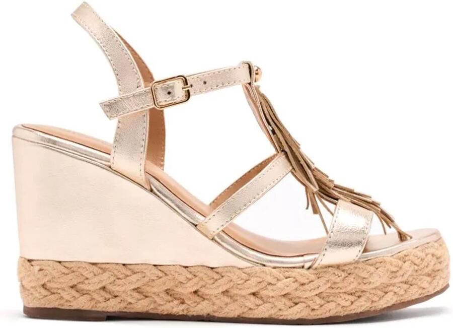 Gioseppo Elderon Wedgesandalen Goud Vrouw