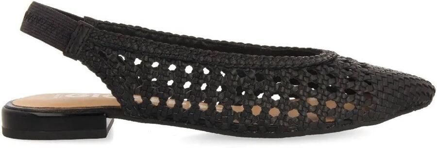 Gioseppo Gevlochten Leren Ballet Flats voor Vrouwen Black Dames